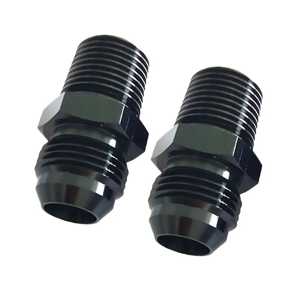 

2pcs Aluminum Oil Hose Adapter AN6-1/8 Rotating Connector for Car Fuel Line Oil Cooler High Pressure Temperature
