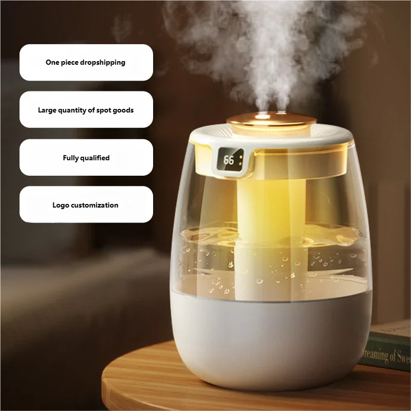 Air Humidifier USB Large Capacity Double Spray Port Aroma Diffuser Essential Oils Color Light for Home Bedroom Office