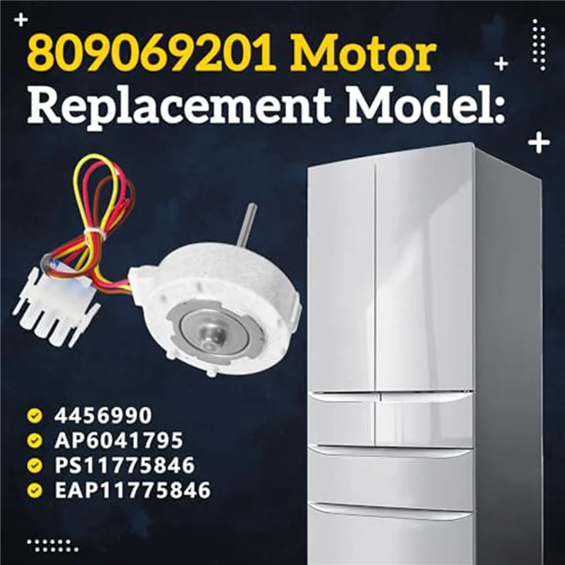 AB45 2X 809069201 AP6041795 محرك مروحة المبخر لفريجيدير، كينمور، إلكترولوكس DGHD2361، 253.70342 4456990، PS11775846