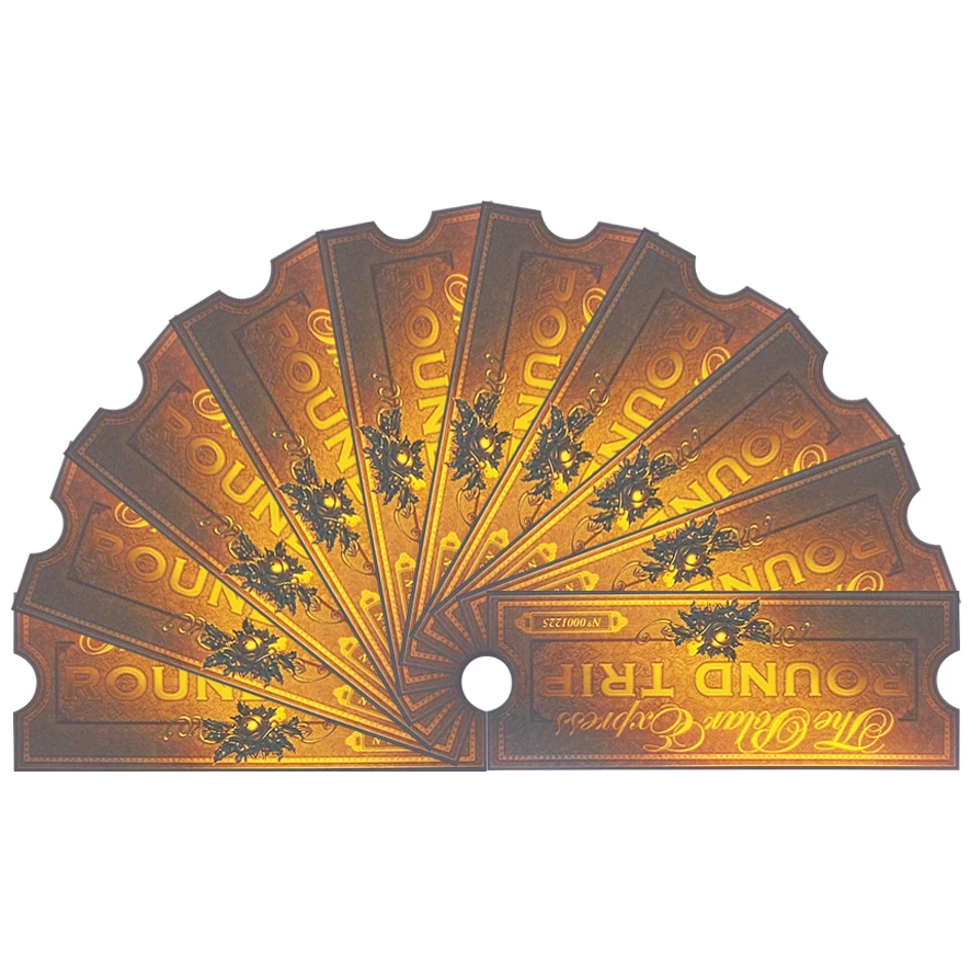 Christmas Vintage The Dust Express Sound Trip Tickets - Retro Collectible Ticket Decor for Party Favors Home Decoration Hot Sale