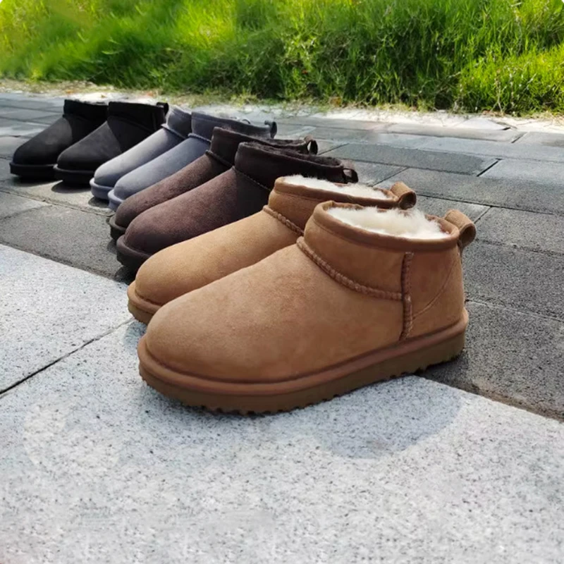 

Classic Mini Fluffy Men Women's Snow Boots Outdoor Warm Cotton Platform Shoes Students Winter Waterproof Ankle Boots Botas Mujer