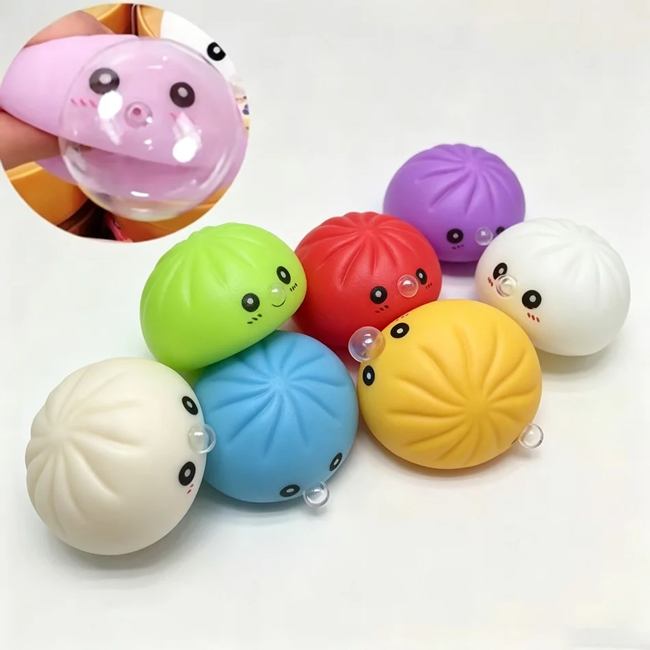 Colorful Mini Spit Bubble Dumpling Squishy Fidget Toy Pop Bubble Squeeze Toy Kawaii Stress Relief Sensory Toy For Party Gifts