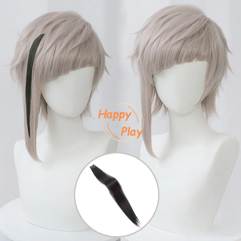 

High Quality 2 Styles Anime Atsushi Nakajima Cosplay Wig Short Flaxen Grey Unisex Wigs Heat Resistant Synthetic Hair + Wig Cap