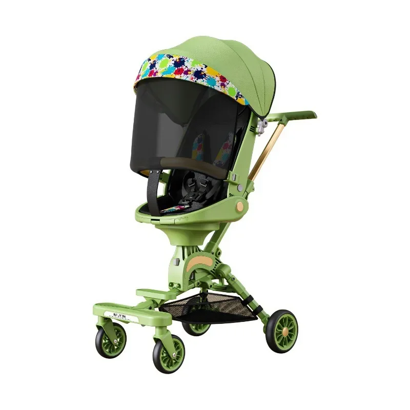 Lightweight Stroller Newborn Baby Two-way Swivel Seat High Landscape Folding Children Stroller Four-wheeled Baby Stroller