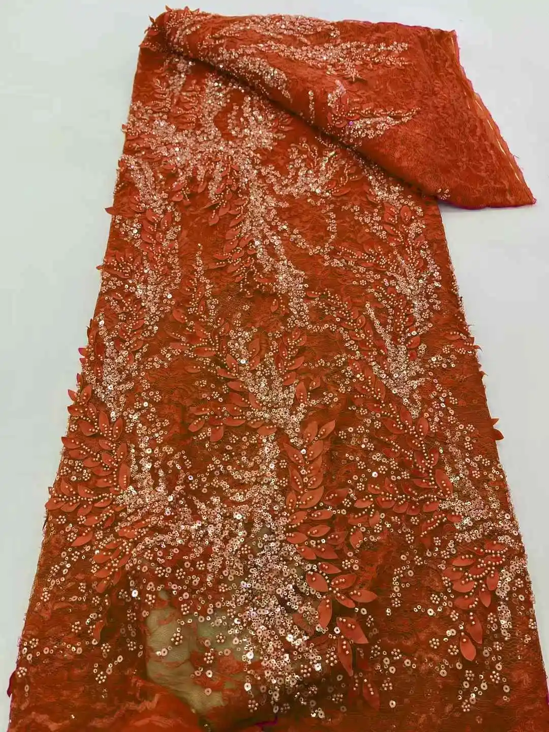 Africa Nigerian Beaded French Mesh Lace With Sequins High Quality 2025 Embroidery Lace Sequins Lace For Wedding Dresses Women