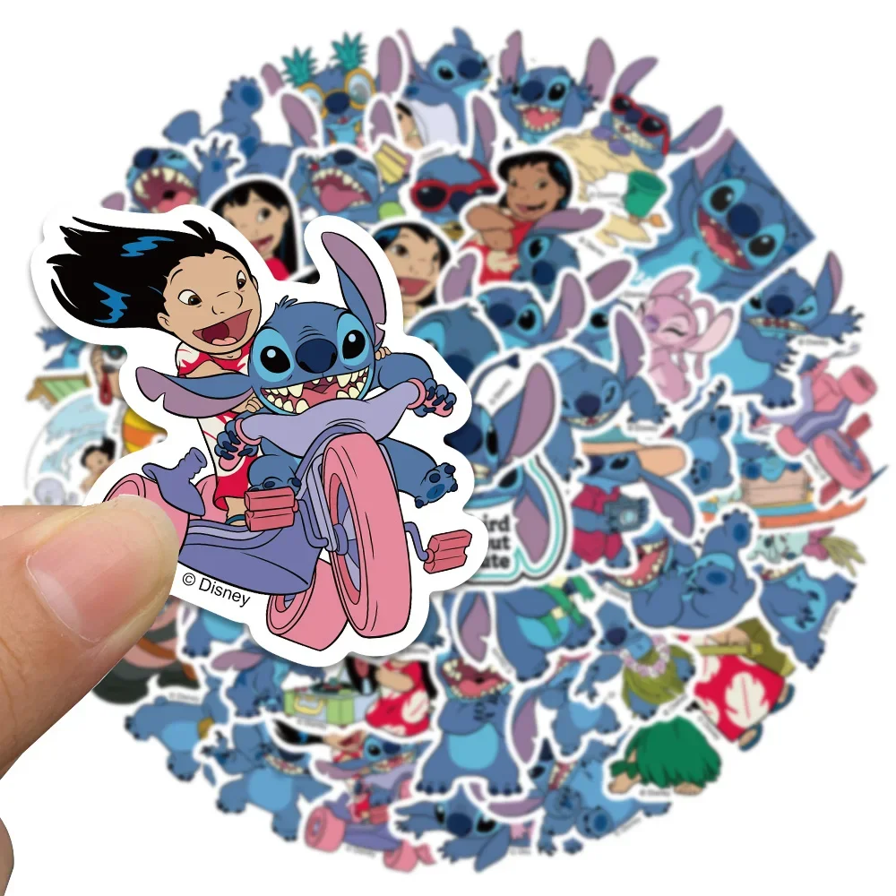 Disney Cute Cartoon Lilo Stitch Micky Stickers Graffiti for Scrapbook Laptop Phone Luggage Skateboard Decals Sticker Toy Gift