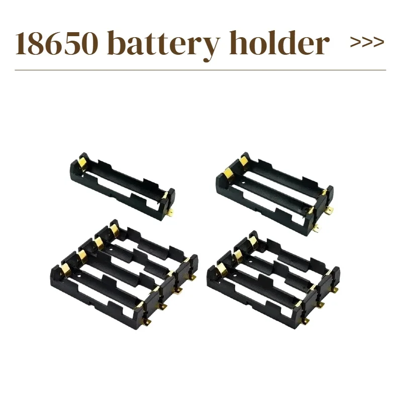 2pcs 18650 SMT Battery Holder 1x2x3x4x 18650 SMD Battery Box Storage Case Container Power Bank With Bronze Pins Rechargeable