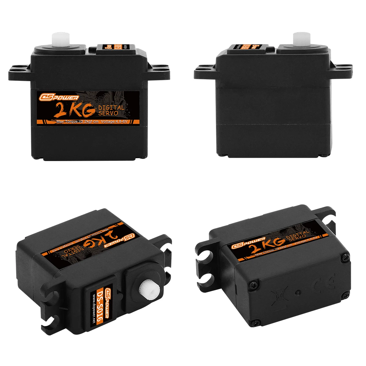 DSpower 2 กก.กันน้ํา brushless Digital micro Servo low profile servomotor สําหรับ RC รถ Crawler หุ่นยนต์ Wltoys Axial อุปกรณ์เสริม