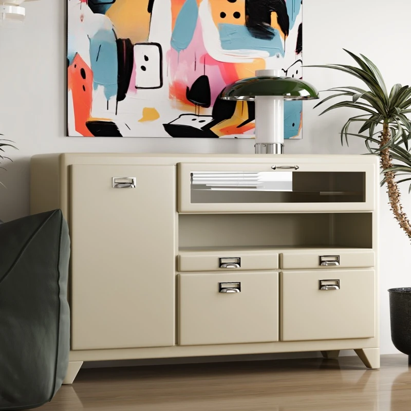 

Solid wood tea cabinet, dining side storage cabinet, figure cabinet, household living room