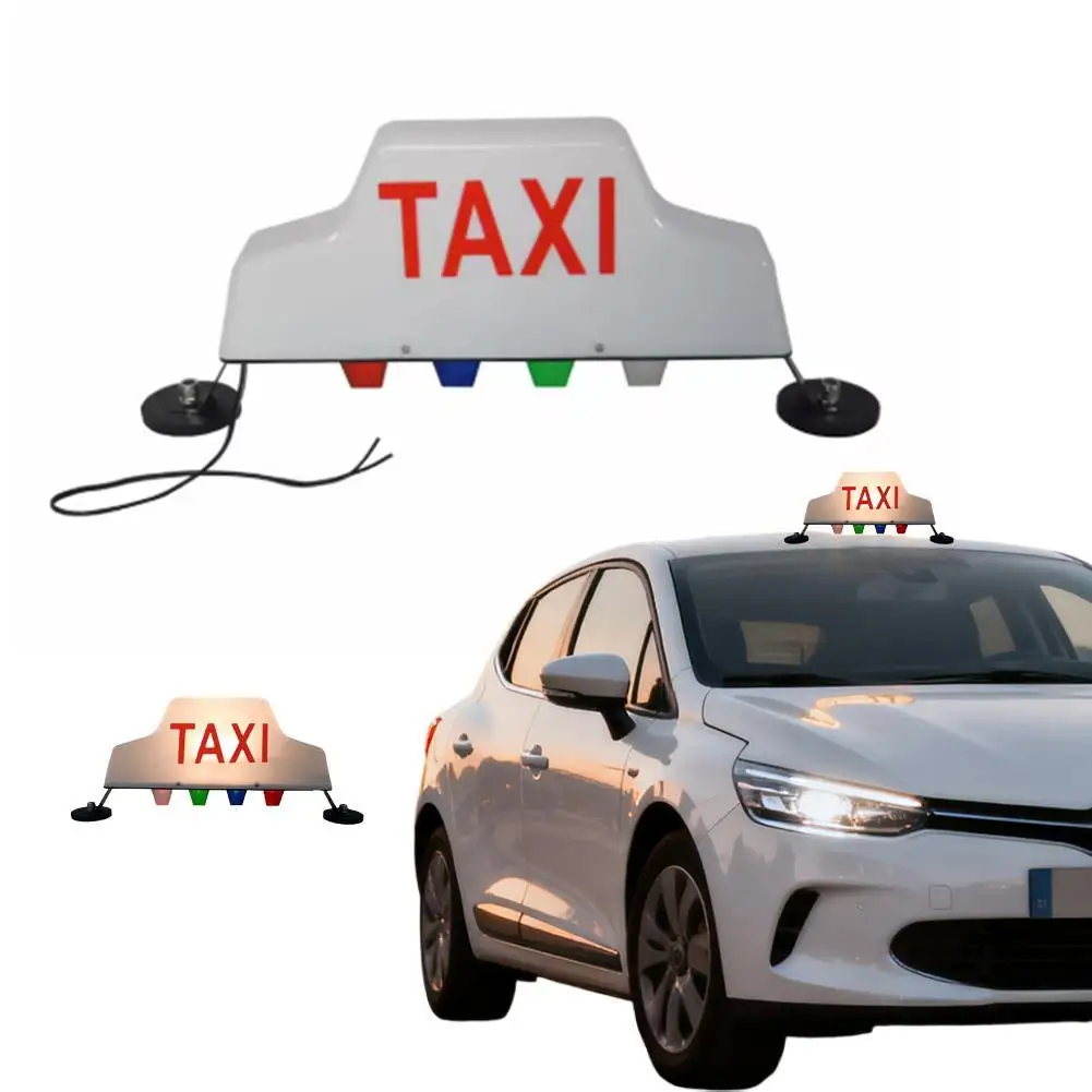 Car Taxi Sign Light Roof Waterproof And Dustproof LED Lamp 12V Universal Strong Magnetic Base Super Bright Signal Lamp