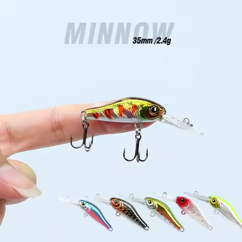 1PC 3.5cm 2.4g Fishing Lure Quality Minnow Lure 3D Eyes Plastic Hard Bait Pesca Artificial Jig Wobblers Crankbait wobblers