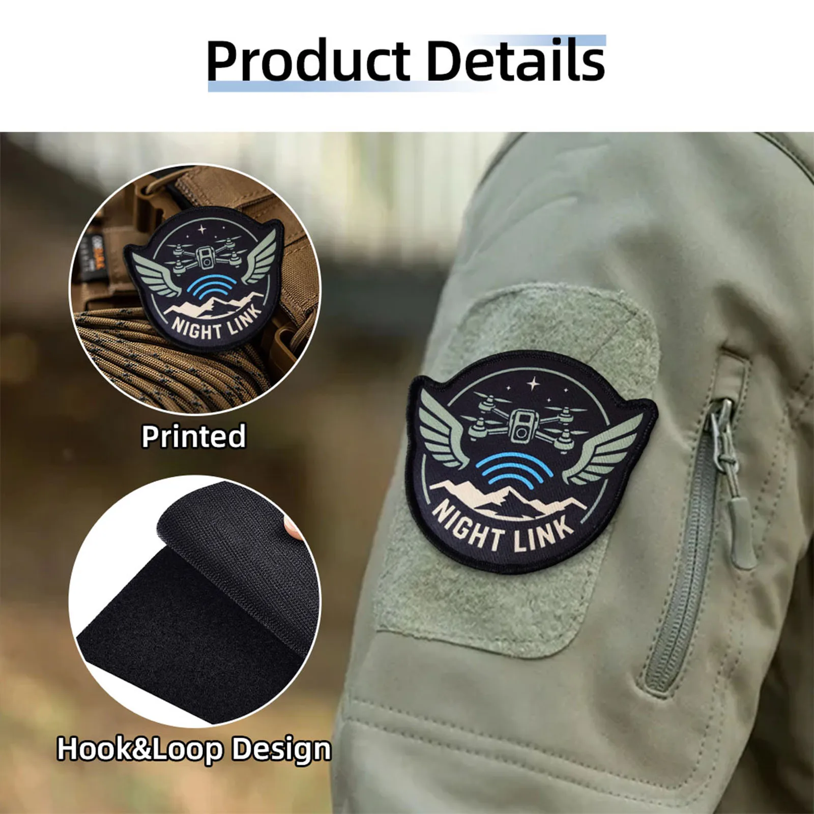 FPV Pilot Tactical Patch DRONE OPERATOR Hook Loop Morale Badge Fabric Cloth Sticker for Backpack Jacket