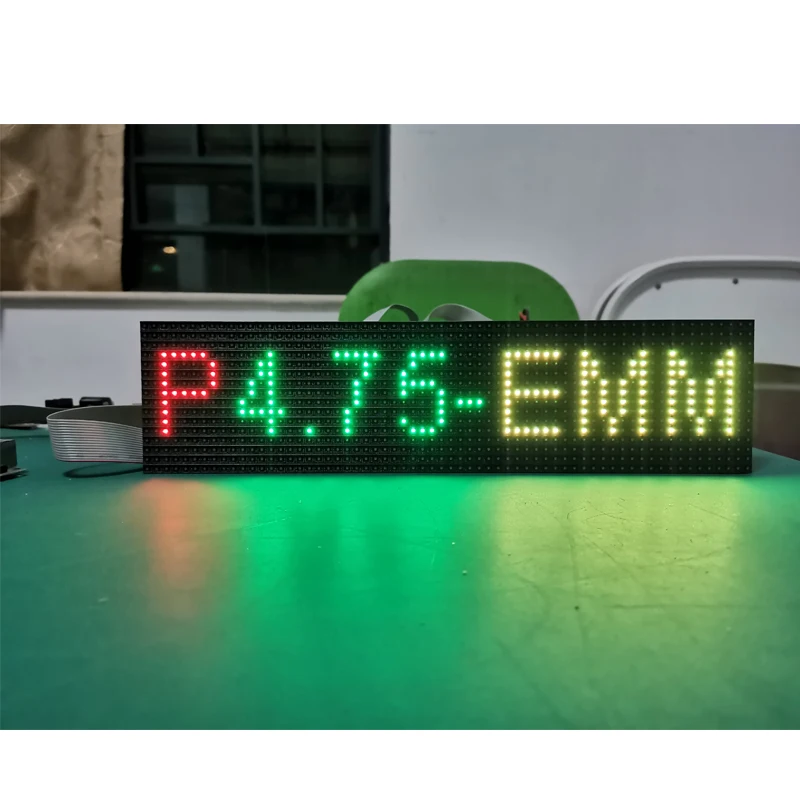 P4.75 Indoor 1R1G Dual Color LED Display Panel 304mm x 76mm ,64 x16 Pixels , 1/16scan LED Display SMD2121 Module