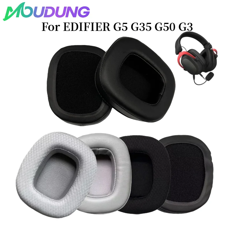 

Protein Leather /Breathable mesh fabric style Earpads Cushions For EDIFIER G5 G35 G50 G3 Headphones, Replacement Ear Pads