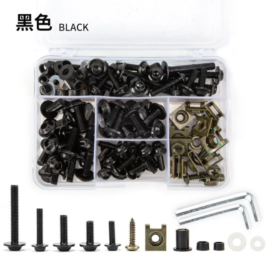 177PCS Motorcycle Bolts Screws Fair Bolt for YAMAHA YZF R1 R15 R25 R3 R6 R125 R15 R25 MT03 MT07 MT10 MT-09 MT-07 M5 M6 Screws