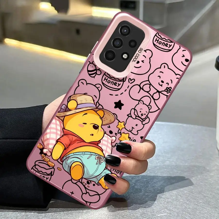 Disney Cute Winnie The Pooh Phone Case For Samsung For Galaxy A25 A13 A15 A12 A22 A16 A34 A32 A14 A24 A23 Soft Cover