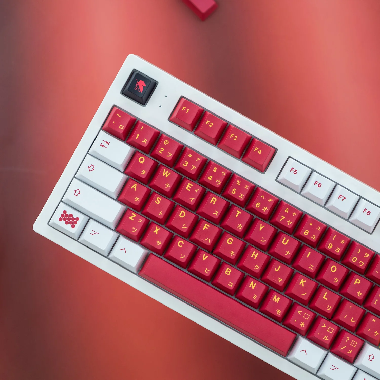 

KYOMOT 129 Keys EVA 02 Mobile Suit Keycaps Cherry Profile PBT Dye SUB Japanese Anime Keycap for MX Switches Mechanical Keyboard