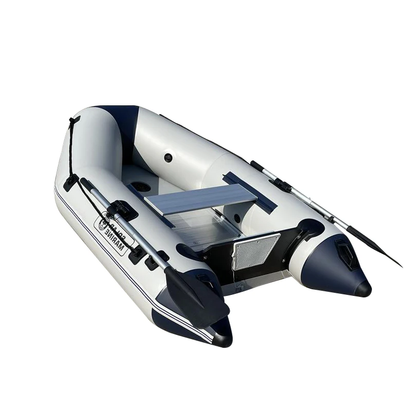 2.7M 4 Person PVC Inflatable Assault Boat Speed Kayak Raft Thickened Wear-resistant Fishing Canoe Aluminum Floor