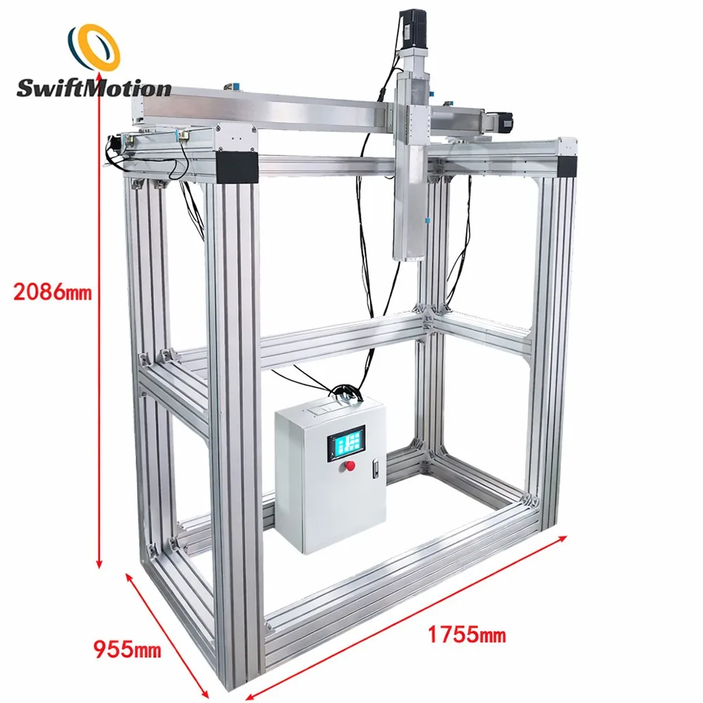 

Многоосевая портальная система линейного перемещения на заказ: модуль привода с шарико-винтовой парой, зубчатым ремнем и зубчатой рейкой