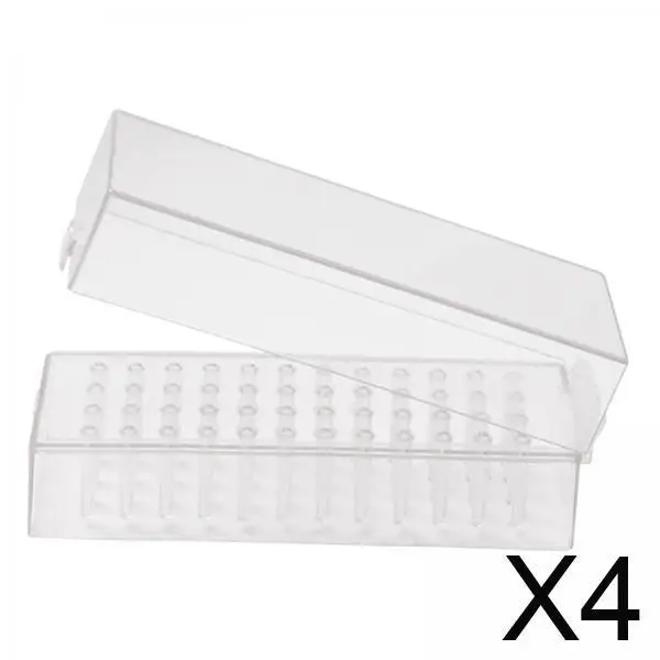 

4xNail Drill box Prevent Losing storage for Manicure Tools Beginner 48 Holes