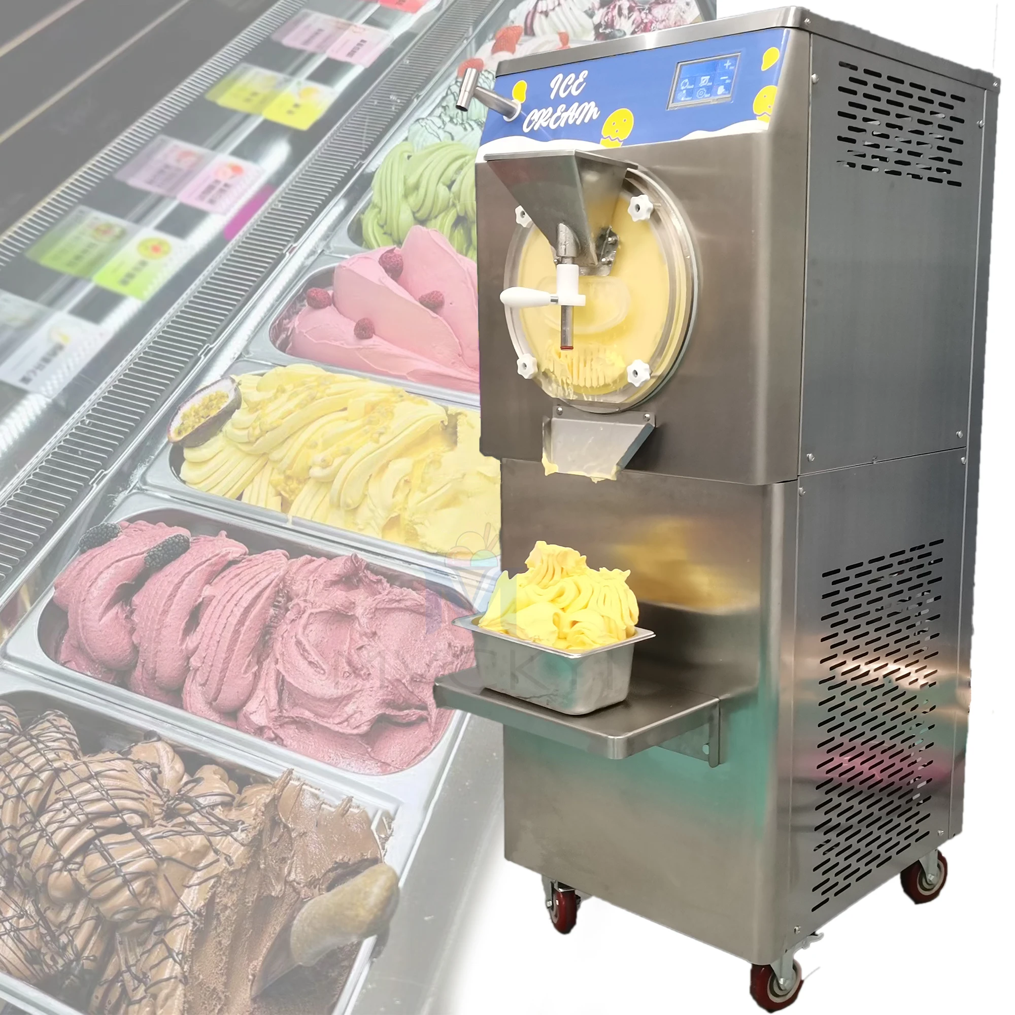 

Mvckyi 48L/H Hard Ice cream Machine Commercial Italian Gelato Ice Cream Machine Making