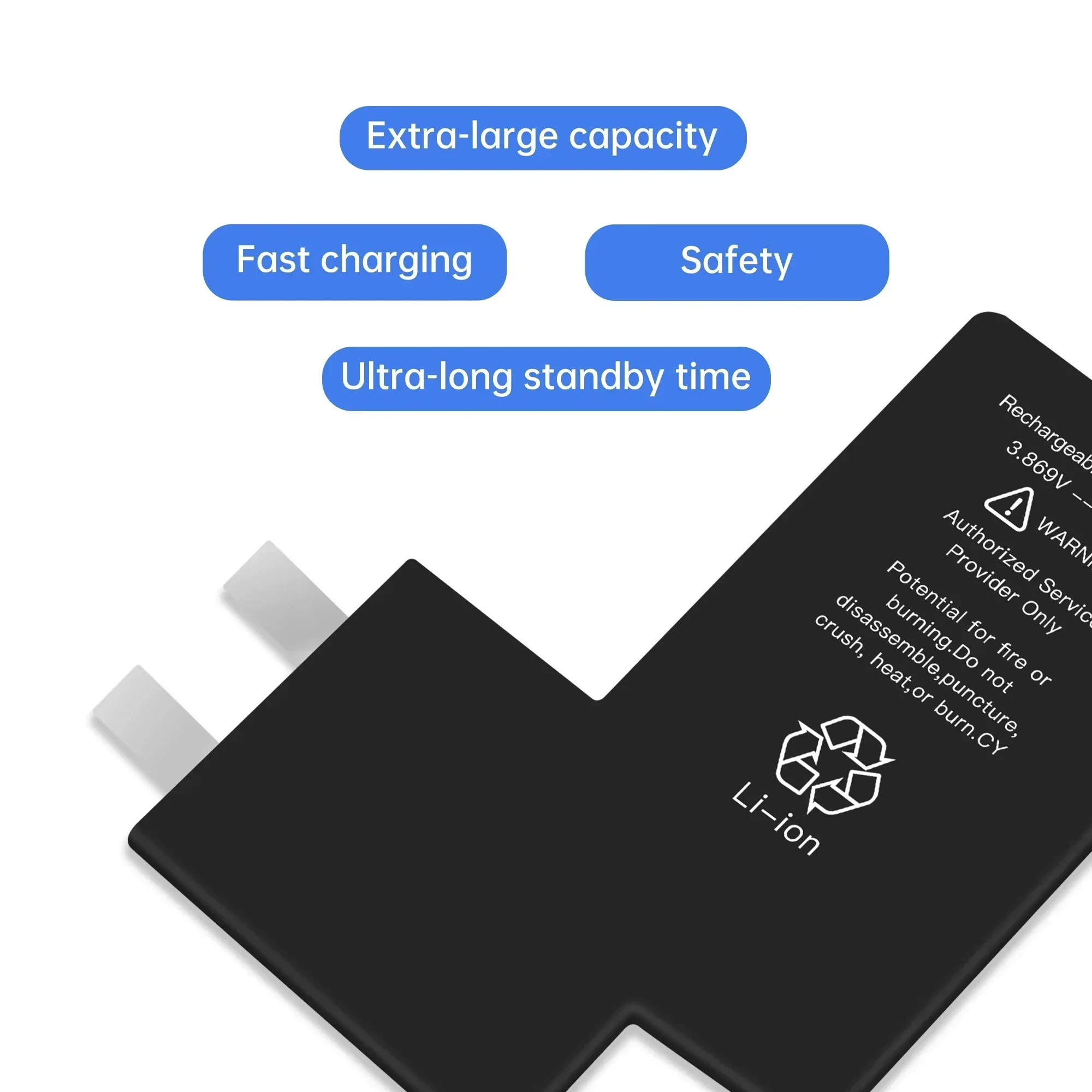 Rechargeable Battery iPhone PHYSICAL DUAL SIM Card Slot Set for IPhone15 series Built-in Battery Replace Flex Cable