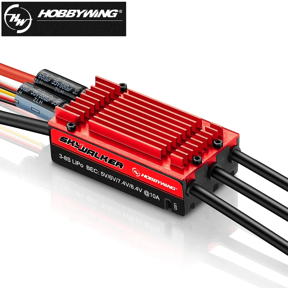 Hobbywing Skywalker 120A V2 UBEC 3-8S 32-bit Brushless ESC with Reverse Brake for 3D Fixed Wing Airplane