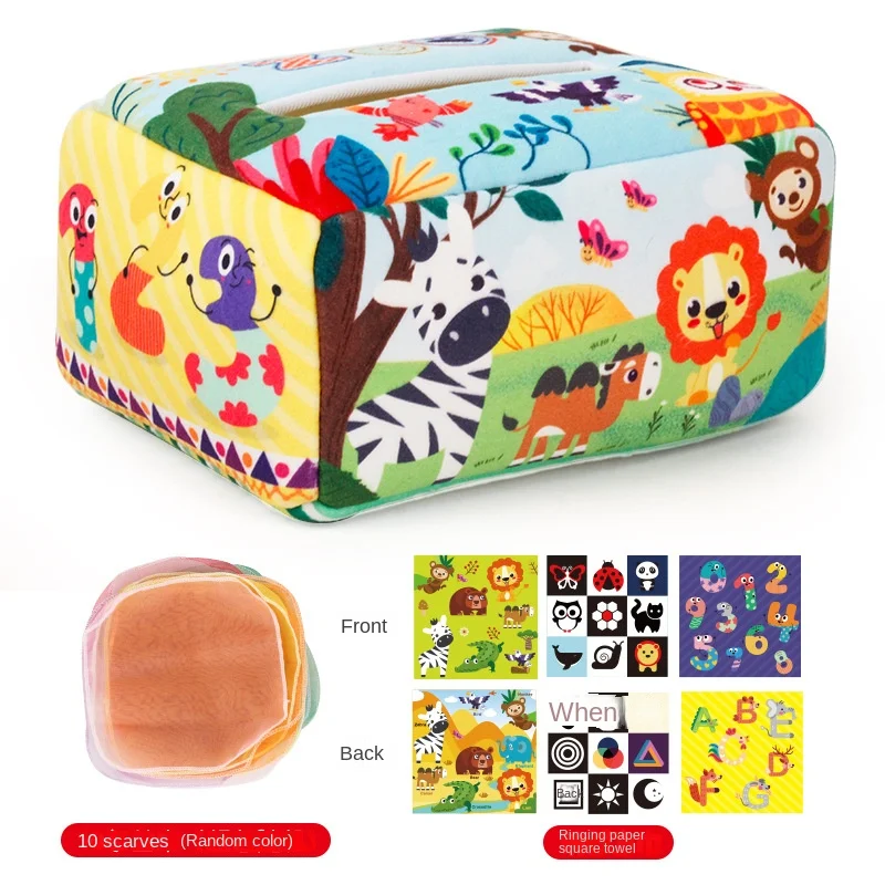 Baby Montessori Speelgoed, Magische Tissue Box, Educatieve Leeractiviteit Zintuiglijk Speelgoed Voor Kinderen Vinger Oefenen Druk Bord Baby Spel