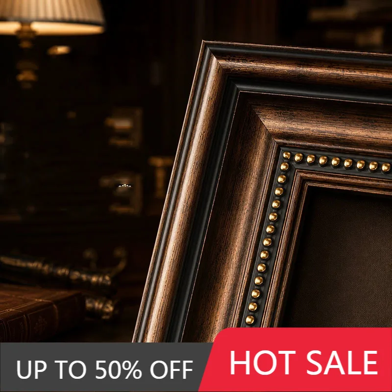 New Arrival European Style Oil Painting Frame 30 40 50 60cm Standard Size Acrylic Mirror Frame Molding Ready to Hang Wall Art