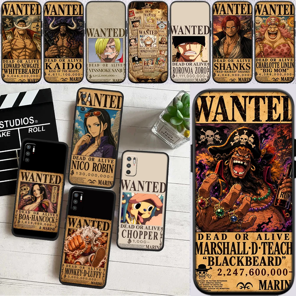 EY26 One Piece Wanted Phone Case for Samsung Galaxy M06 M15 M16 M35 M55 M56 A36 A42 A50 A50S A51 A52 A32 A33