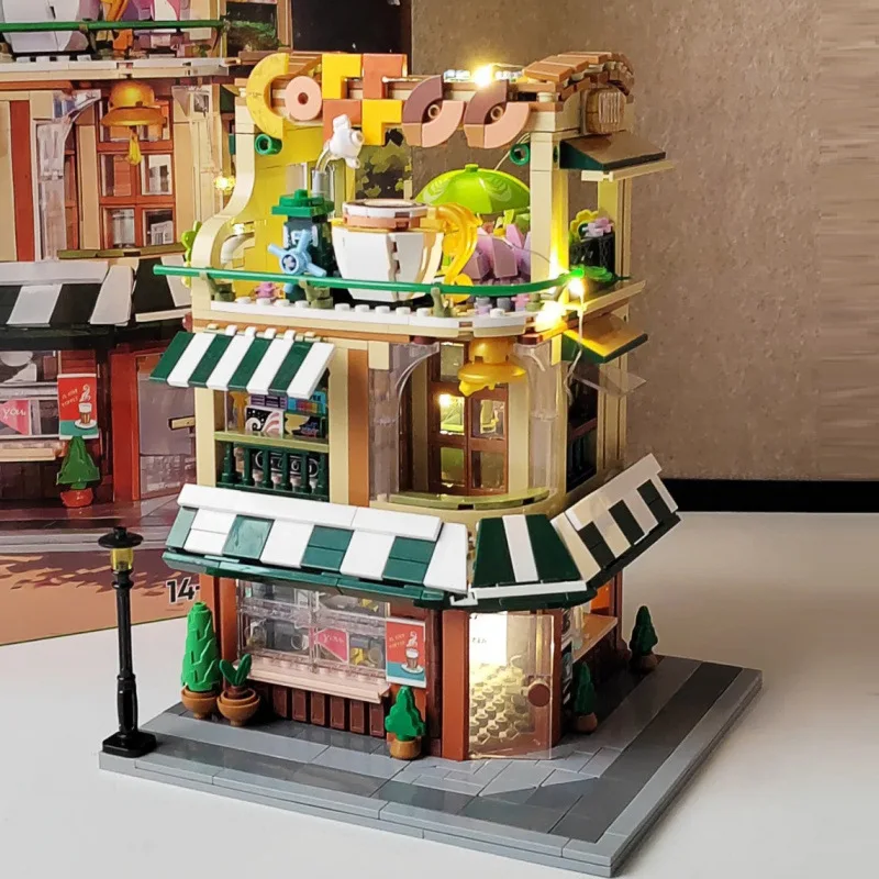 1130 pezzi casa sull'albero casa delle bambole ristorante caffetteria costruzione mini blocchi giocattoli ideali per bambini regali di festa per adulti decorazioni per la casa fai da te