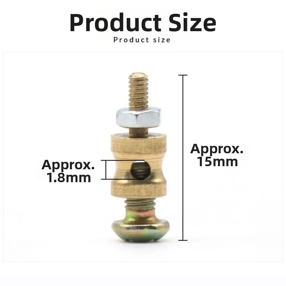 10pcs Nieuwe D1.8mm Stuurstang Connectors Metalen 15mm Lengte Linkage Stoppers DIY RC Vliegtuig Schroef Onderdelen Accessoires