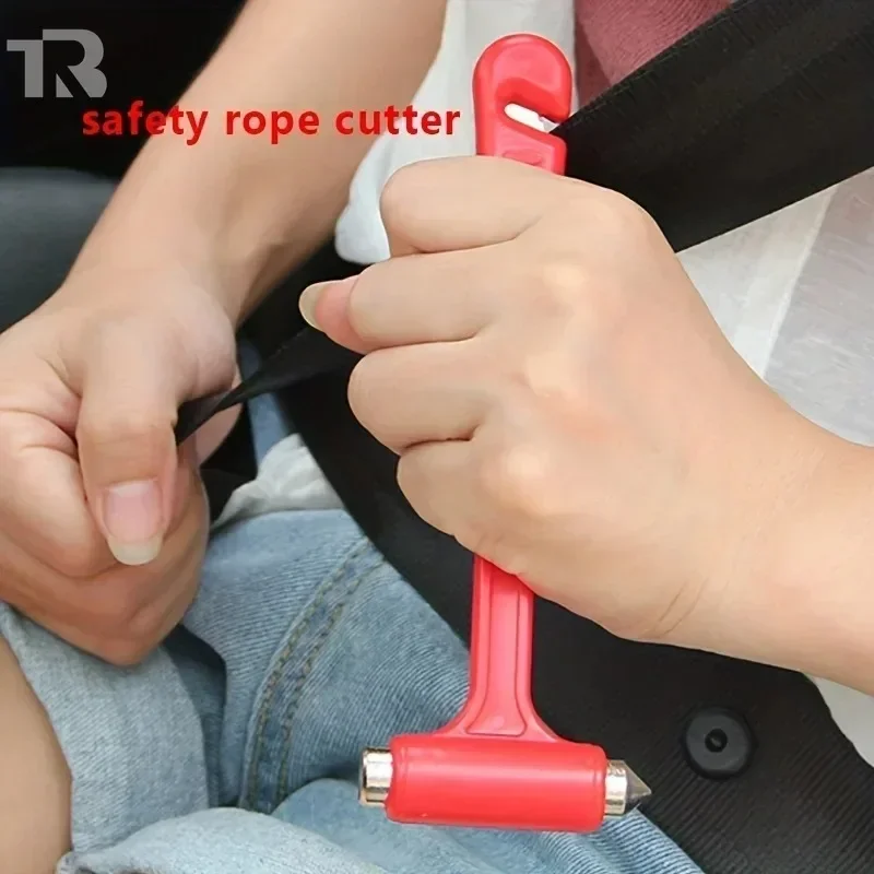 1 Pcs Emergency Car Escape Hammer – Two‑in‑One Glass Breaker & Seat Belt Cutter, Portable Safety Rescue Tool