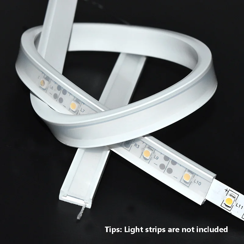 LED Silicone Neon Tube Waterproof Transparent Matte Silica Gel Protection Cover Ribbon Strip Light Channel T0511 T0513 T0515