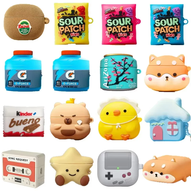 

3D Silicone Soft Earphone Case For Airpods 4 2024 Cute Cartoon Capybara Candy Protective Charging Box Cover for Airpods 4 Gen