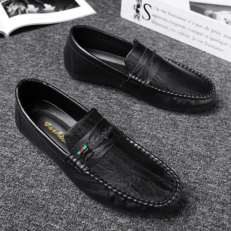 Men\'s Formal Shoes White Loafers Pu Casual Shoes Slip on Fashion Casual Shoes Designer Loafers Men 2024 New Zapatos Casuales