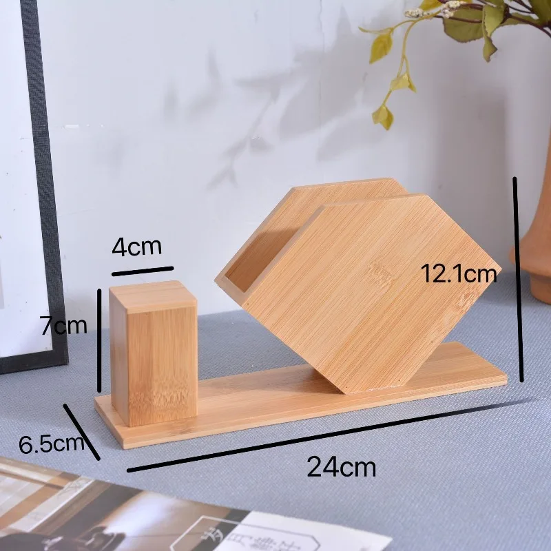 Solid Wood Napkin & Tissue Box with Toothpick Jar for Restaurant