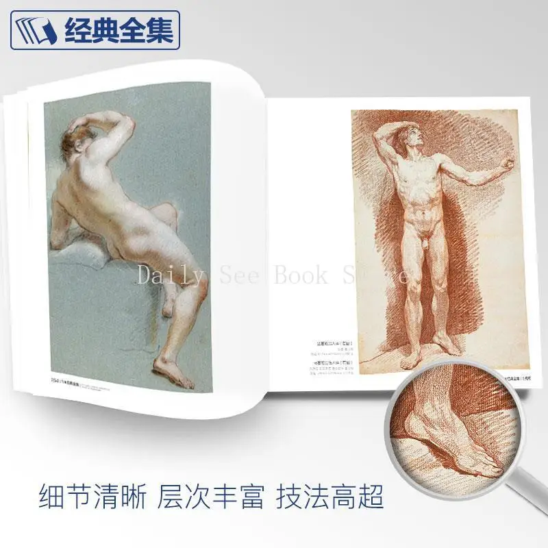 500 Years Master Classic Sketch Human Body, Western Master Painting Album, Techniques Copying Teaching Materials