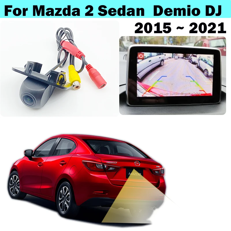 HICAMRUI Reversing Rear view Camera For Mazda 2 Sedan Mazda2 Demio DJ 2015 2016 2017 2018 2019 2020 2021 OEM unit Plug & Play