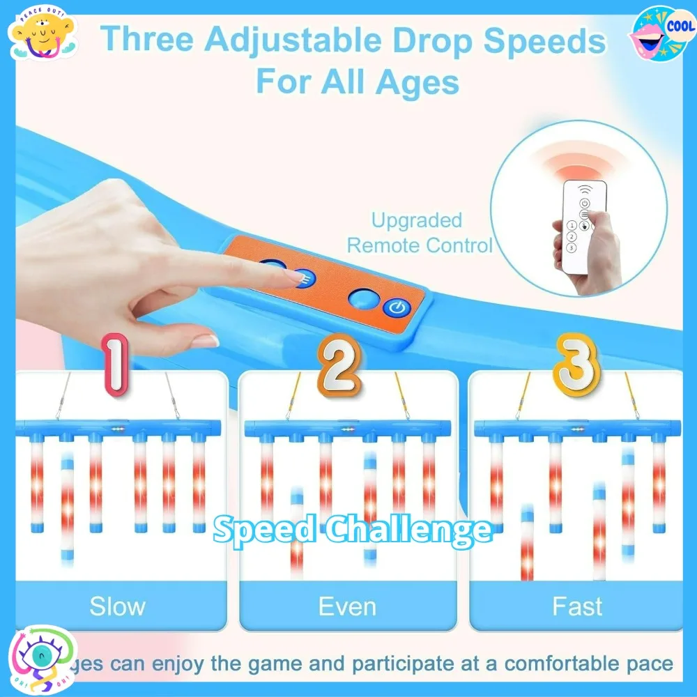 เกมสะท้อนความเร็ว แท่งตก สำหรับผู้ใหญ่และเด็ก เกมจับแท่ง ฝึกความเร็วมือ ทดสอบปฏิกิริยาตอบสนอง ของเล่นกีฬา