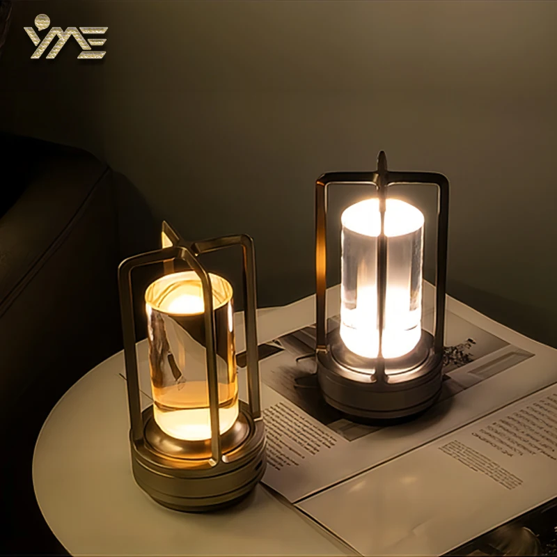 

Настольная лампа с датчиком гравитации, прикроватная настольная лампа для спальни, перезаряжаемая сенсорная лампа с затемнением, обеденный стол из алюминиевого сплава, декоративная настольная лампа