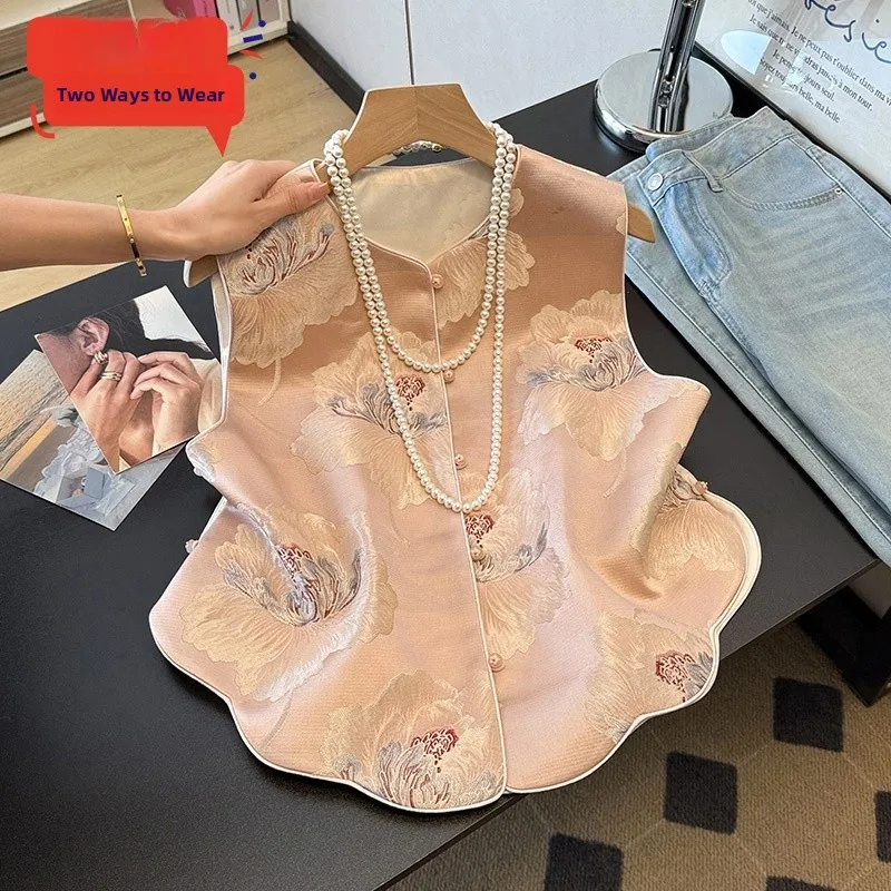 

Double-Sided Wear Satin Embroidered National Sle Women's Jaet Chinese Classical Ethnic Flavour awl Collar Faionable