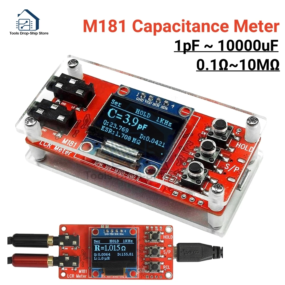 M181 LCR Bridge Tester Module Kit High Precision Inductance Capacitance Meter DIY Component Tester DC 5V Electrician Tool