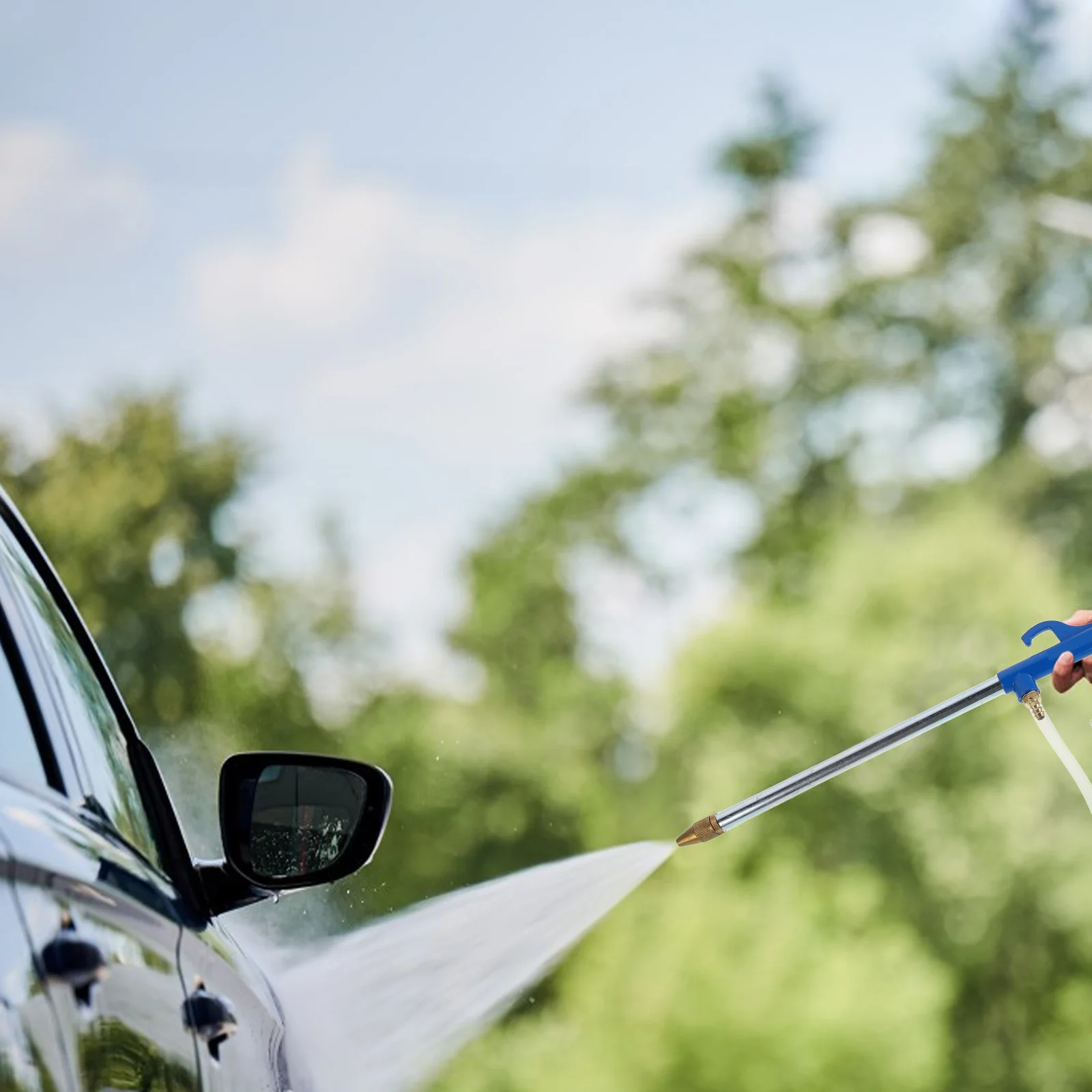 

Car Washing Gun High Pressure Nozzle Extended Reach Portable Durable Water Efficient Spray Tool For Engine Cleaning Hose