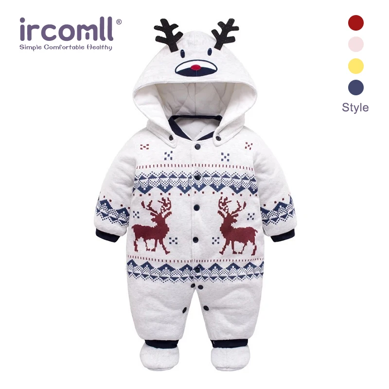 

Ircomll, комбинезон для новорожденных, осенний хлопковый толстый теплый комбинезон для младенцев, верхняя одежда для малышей, одежда, комбинезоны для маленьких девочек и мальчиков