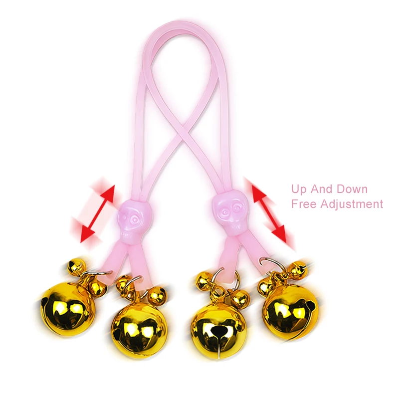 Sex Toys For Women Fluorescent Rope Bell Nipple Clamps Adult Games Role Play Bdsm Slave Bondage Gear Exotic Magnetic Labia Clip