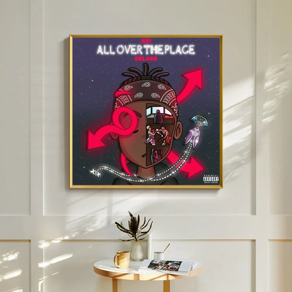 Ksi All Over The Place Music Album Poster Canvas Art Print Home Decor Wall Painting ( No Frame )