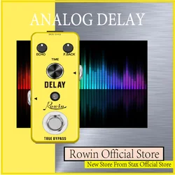 Rowin LEF-314 Guitar Delay Pedal Analog Delay Guitar Effect Pedal Switching, Fully Vintage Delay True Bypass