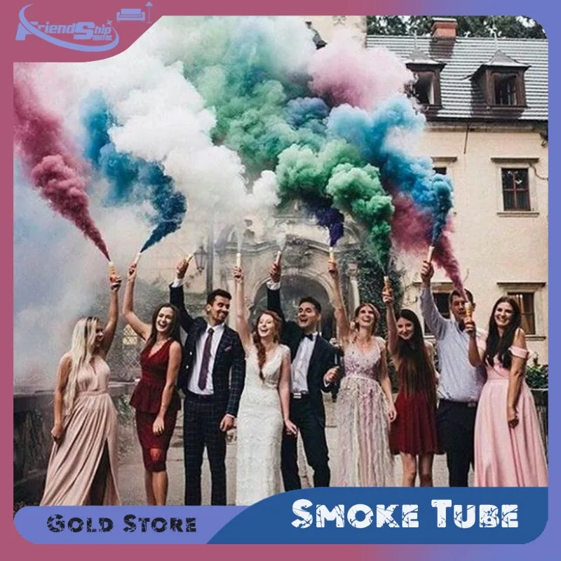 الملونة المحمولة أنبوب الدخان التصوير الدعامة مرحلة الحفلات جو الديكور الزفاف عيد ميلاد مهرجان الاحتفال العرض