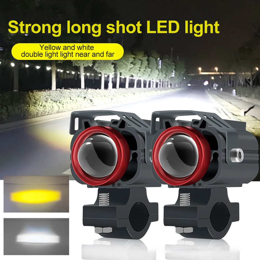 

Motorcycle Auxiliary Spotlight Light Motorbike LED Headlight Bulbs External Moto Fog Lights TV Scooter Driving Lamp 12-85V